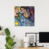 サンムーンスターズフェミニンアート ポスター (ホームオフィス)