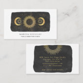 サンムーンスターズ金ゴールドブラックヨガスタジオ 名刺 (正面/裏面)