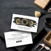 サンムーンスターズ金ゴールド白黒ジュエリーデザイナー 名刺