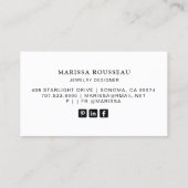 サンムーンスターズ金ゴールド白黒ジュエリーデザイナー 名刺 (裏面)