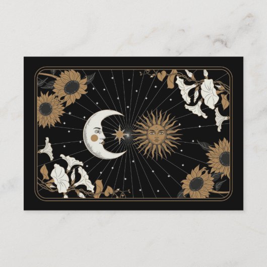 サンムーンタロット写真ウェディングカード エンクロージャーカード (裏面)