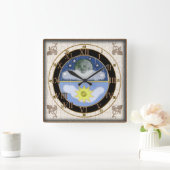 サンムーンダイヤル スクエア壁時計 (ホーム)