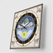 サンムーンダイヤル スクエア壁時計 (傾斜)