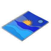 サンムーンヒルズ抽象芸術風景青 ノートブック (左側)