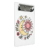 サンムーンフローラピンクイエロー〔占星術の〕十二宮図 占星術の ミニクリップボード (アングル)