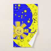 サンムーンブルー手洗い手洗いタオルのセット バスタオルセット (ハンドタオル)