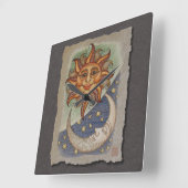 サンムーン&スターズ スクエア壁時計 (傾斜)