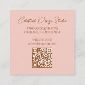 サンムーン&バラマジカルボホ自然カスタムQR スクエア名刺 (裏面)