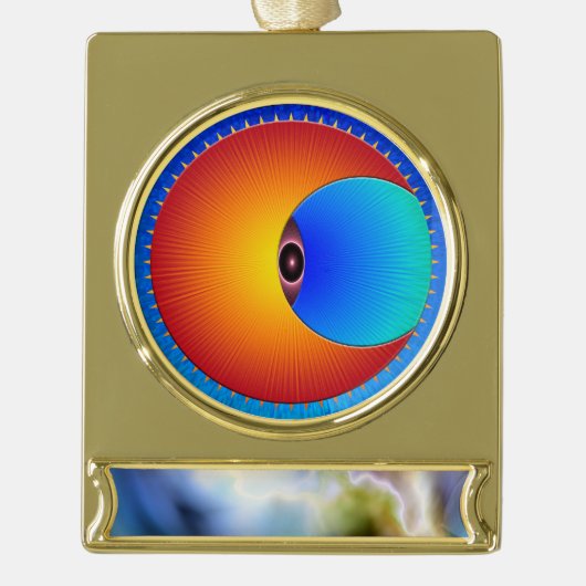 サンメタルオーナメント ゴールドプレートバナーオーナメント (正面)