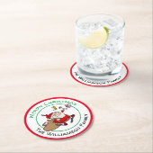 サンメリータが笑顔でクリスマスプレゼント ラウンドペーパーコースター (インサイチュ)