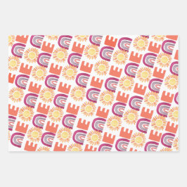 サンモダンズ&レインボウズ1st誕生日 ラッピングペーパーシート