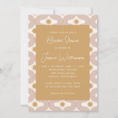 サンモダンムーンラインテラコッタ金ゴールドブライダルシャワー 招待状 (正面)
