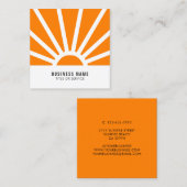 サンモダン輝くセットサンレイオレンジホワイト スクエア名刺 (正面/裏面)
