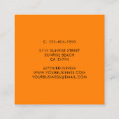 サンモダン輝くセットサンレイオレンジホワイト スクエア名刺 (裏面)