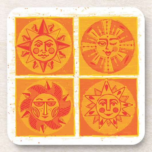 サンモダン顔オレンジコースター2 コースター (正面)