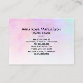 *~*サンユニコーンレインボー金ゴールドスパークルグリッタームーン 名刺 (裏面)