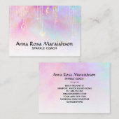 *~*サンユニコーンレインボー金ゴールドスパークルグリッタームーン 名刺 (正面/裏面)