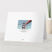 サンユニークフランシスコのゴールデンゲートブリッジ カード (裏面)