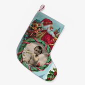 サンユーモアのあるタおもしろいクリスマスクラウン写真テンプレート スモールクリスマスストッキング (正面 (吊り時))