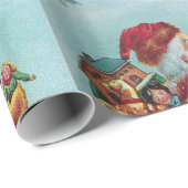 サンユーモアのあるタおもしろいクリスマスクラウン写真テンプレート ラッピングペーパー (ロールコーナー)