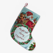 サンユーモアのあるタおもしろいクリスマス冠 スモールクリスマスストッキング (正面 (吊り時))