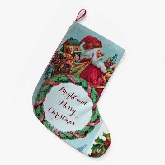 サンユーモアのあるタおもしろいクリスマス冠 スモールクリスマスストッキング (正面 (吊り時))