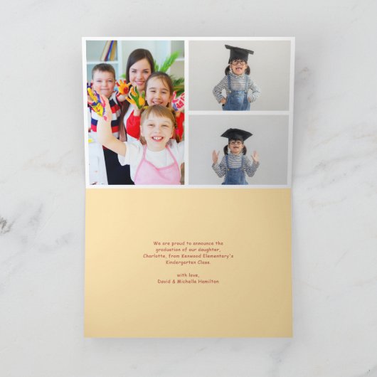 サンライキッズ幼稚園卒園写真発表 招待状 (内部)