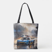 サンライジングとブルーレースカー トートバッグ (裏面)