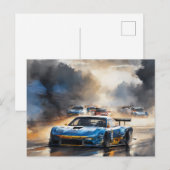 サンライジングとブルーレースカー ポストカード (正面/裏面)