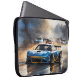 サンライジングとブルーレースカー ラップトップスリーブ (正面右)