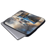 サンライジングとブルーレースカー ラップトップスリーブ (正面下部)