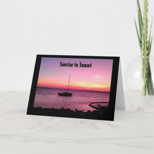 サンライズからサンセットツイン – ハッピーバースデー カード (正面)