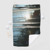 サンライズから氷柱の冬の自然写真 ゴルフタオル (インサイチュ)