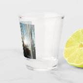 サンライズから氷柱の冬の自然写真 ショットグラス (右)