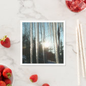 サンライズから氷柱の冬の自然写真 スタンダードカクテルナプキン (インサイチュ)