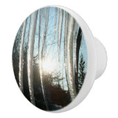 サンライズから氷柱の冬の自然写真 セラミックノブ (右)