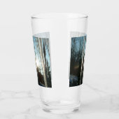 サンライズから氷柱の冬の自然写真 タンブラーグラス (左)