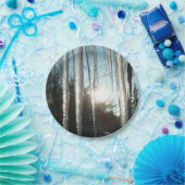 サンライズから氷柱の冬の自然写真 ペーパープレート (パーティー)