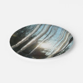 サンライズから氷柱の冬の自然写真 ペーパープレート (アングル)