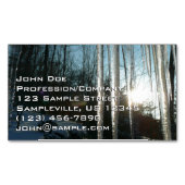 サンライズから氷柱の冬の自然写真 マグネット名刺 (正面)