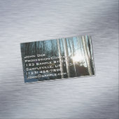 サンライズから氷柱の冬の自然写真 マグネット名刺 (インサイチュ)