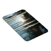 サンライズから氷柱の冬の自然写真 マグネット (右側)