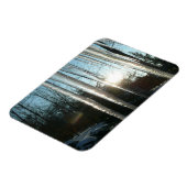 サンライズから氷柱の冬の自然写真 マグネット (左側)