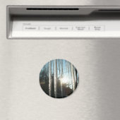 サンライズから氷柱の冬の自然写真 マグネット (インサイチュ (食洗機))