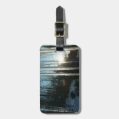 サンライズから氷柱の冬の自然写真 ラゲッジタグ (正面縦)