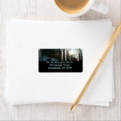 サンライズから氷柱の冬の自然写真 ラベル (インサイチュ)