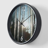 サンライズから氷柱の冬の自然写真 壁時計 (傾斜)