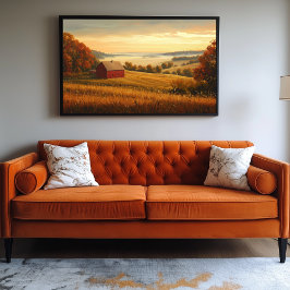 サンライズと丘転がのファームステッド キャンバスプリント