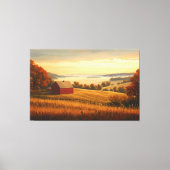 サンライズと丘転がのファームステッド キャンバスプリント (正面)