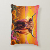 サンライズのひまわりハイランドカウイ アクセントクッション (裏面(縦))